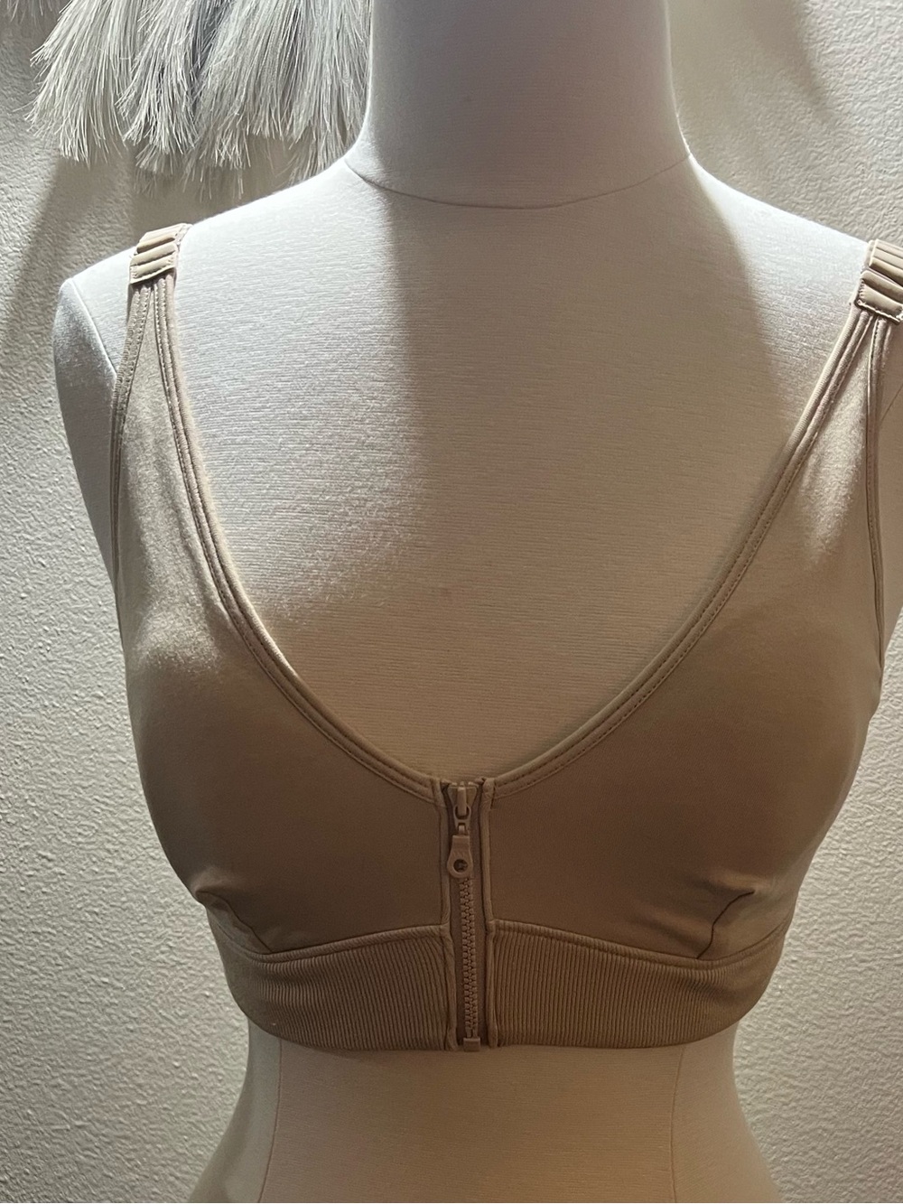 Front-Zip Nude Comfort Bra - Everyday Support